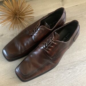 Via spiga Oxford dress shoes brown chocolate 10.5‎ square toe
